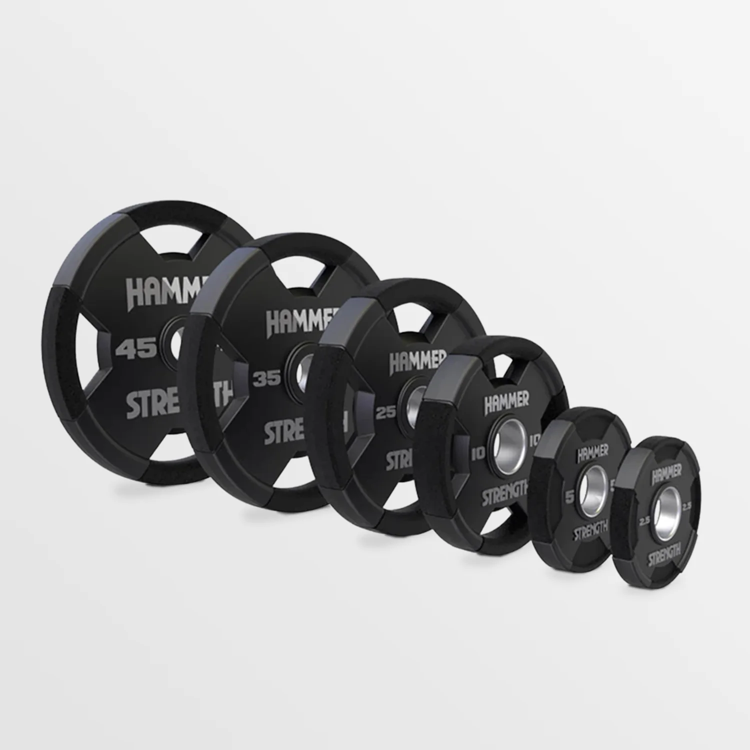 Hammer Strength Urethane Round Olympic Plates - Image 21