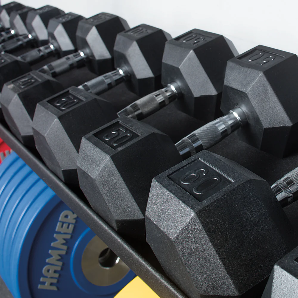 Rubber HEX Dumbbells - Image 4